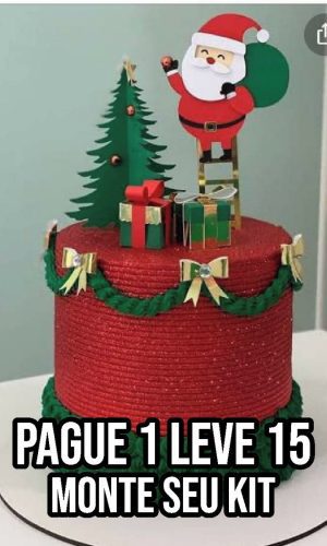 Arquivo De Corte Topo De Bolo Papai Noel 2 Studio +14