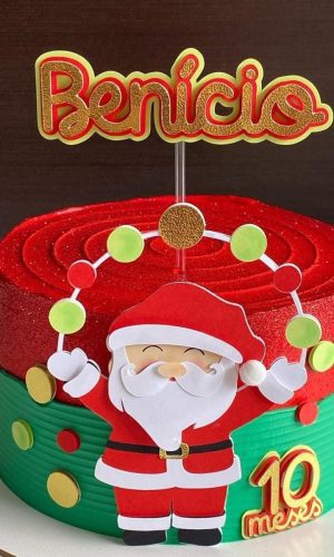 Arquivo de corte topo de bolo papai noel malabarista