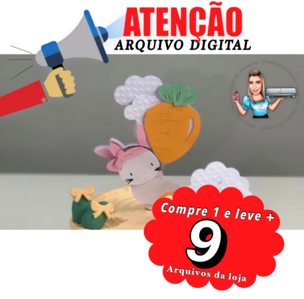 Arquivo de Corte Topo de Bolo - Pascoa (14) - Imagem 2