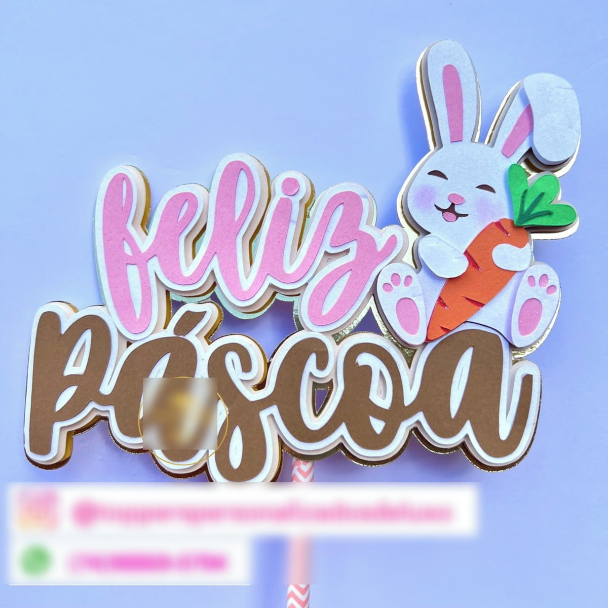 Arquivo de Corte Topo de Bolo Páscoa - 2 - Feliz Páscoa
