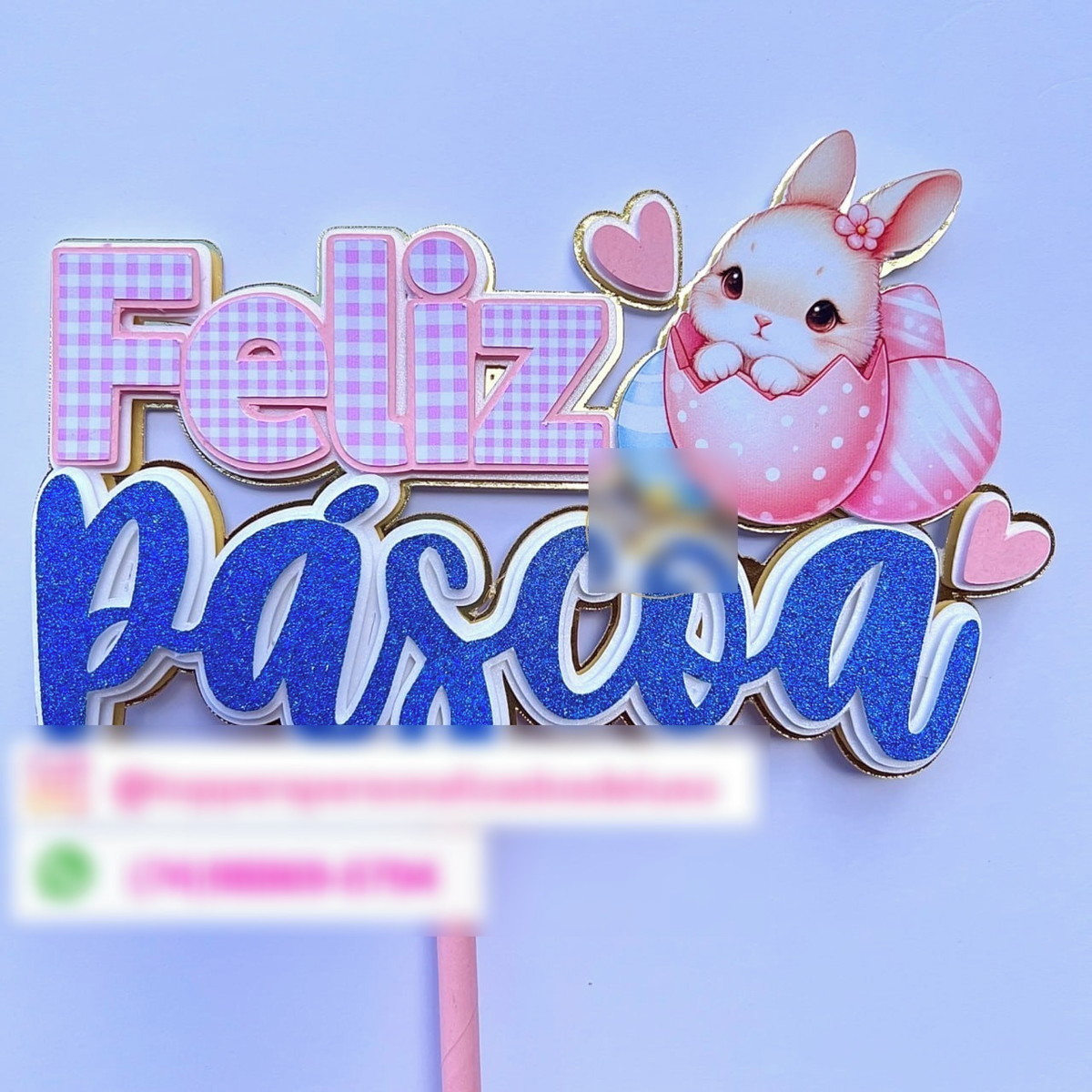 Arquivo de Corte Topo de Bolo Páscoa - 8 - Feliz Páscoa