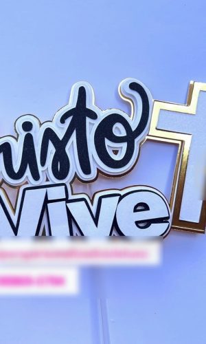 Arquivo de Corte Topo de Bolo Páscoa - 9 - Cristo Vive
