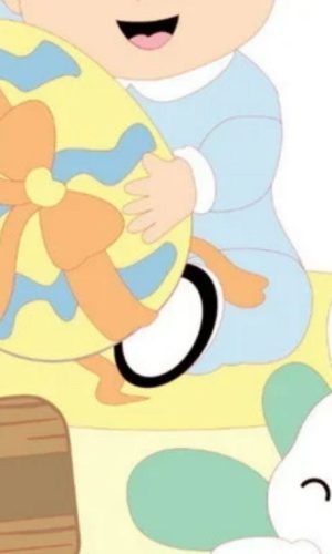 Arquivo de Corte Topo de Bolo Páscoa Coelhinho Menino #17252