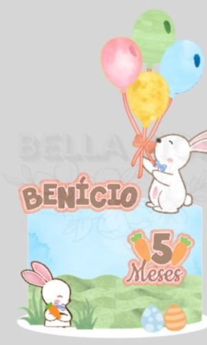 Arquivo de Corte Topo de Bolo Pascoa Cute 08 - Bf