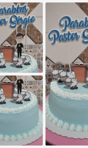 Arquivo de Corte Topo de Bolo - Pastor