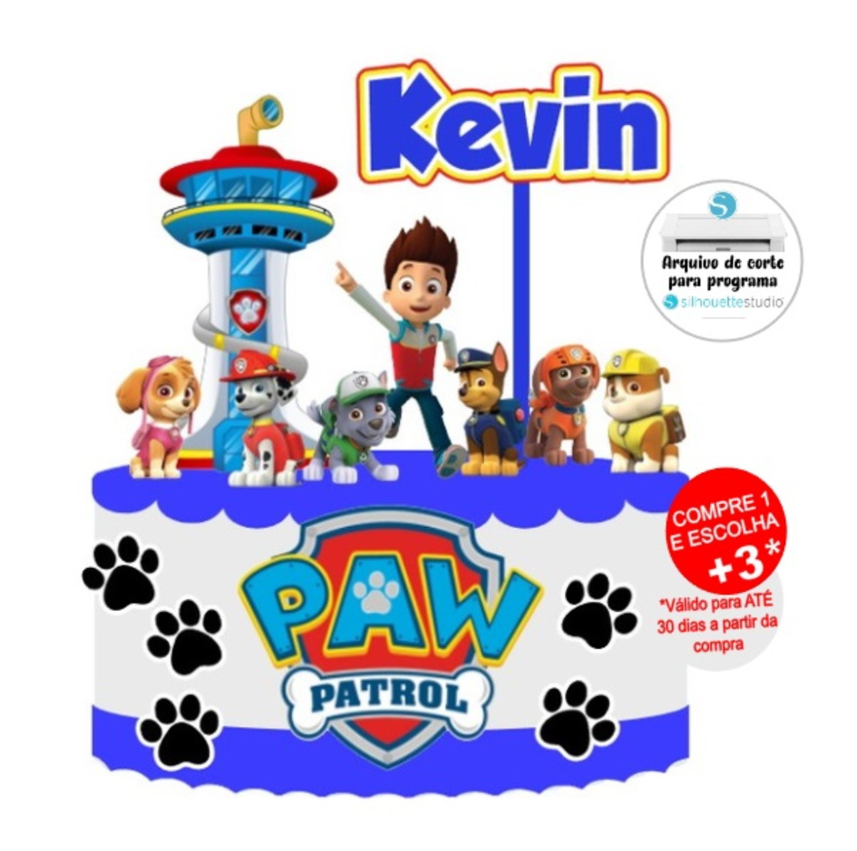 Arquivo De Corte Topo De Bolo Patrulha Canina