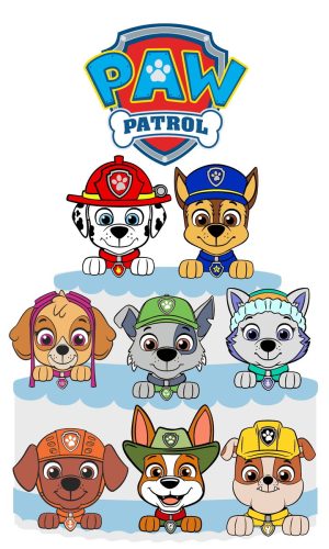 Arquivo De Corte Topo De Bolo Patrulha Canina Em Camada 5079