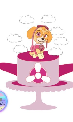 ARQUIVO DE CORTE TOPO DE BOLO PATRULHA CANINA SKY EM CAMADAS