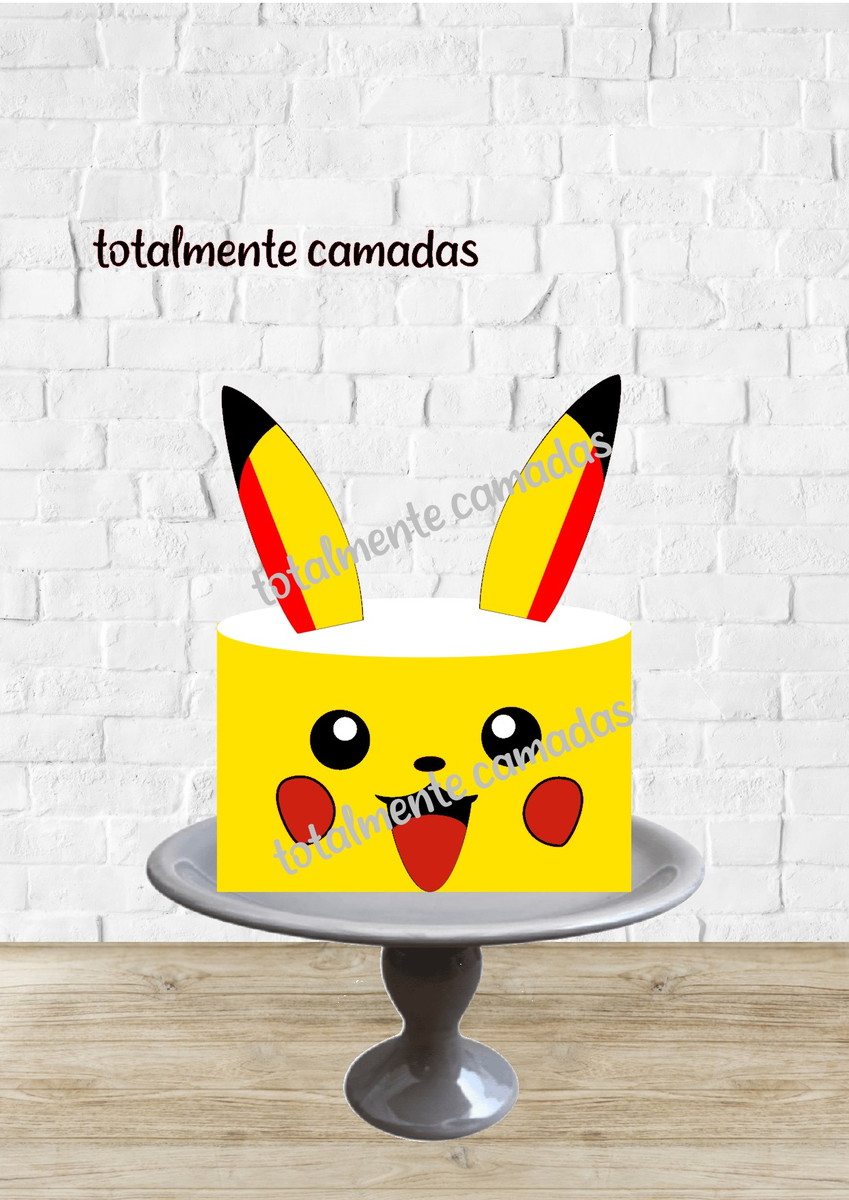 Arquivo de Corte Topo de Bolo Pikachu Camadas - Imagem 2