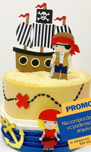 Arquivo De Corte Topo De Bolo Pirata Cute