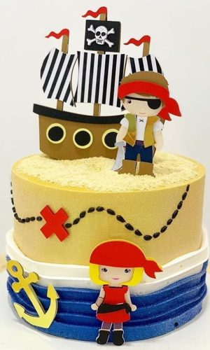 Arquivo de Corte Topo de Bolo Pirata Cute