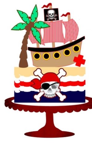 Arquivo de corte Topo de Bolo Piratas