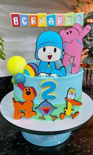 Arquivo de Corte Topo de Bolo Pocoyo em Camadas #1273#