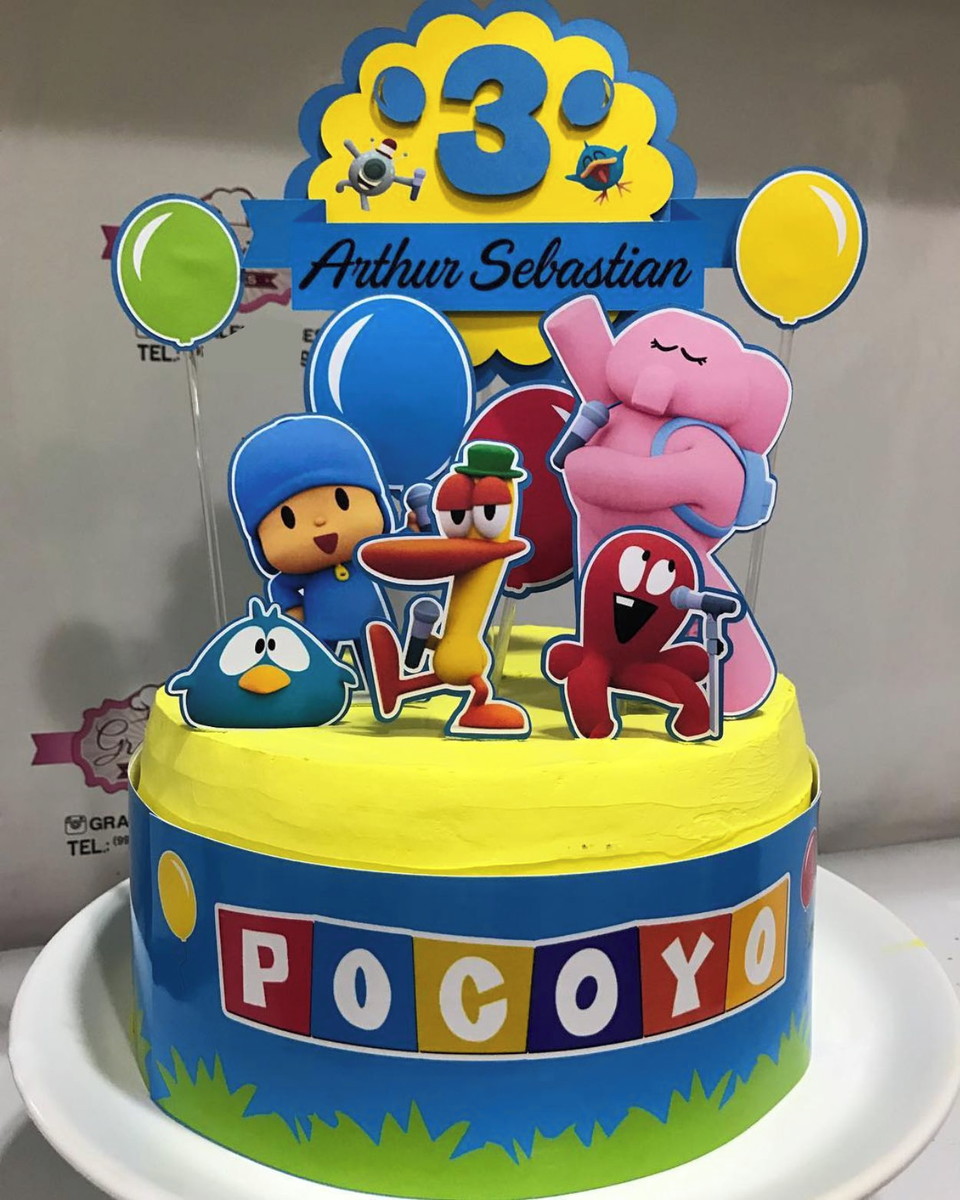 Arquivo de corte topo de bolo Pocoyo