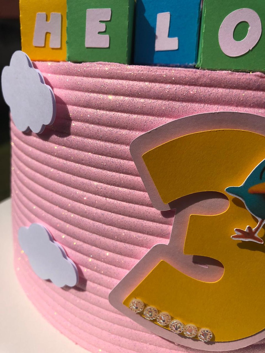 ARQUIVO DE CORTE Topo de Bolo - Pocoyo Rosa - Imagem 2