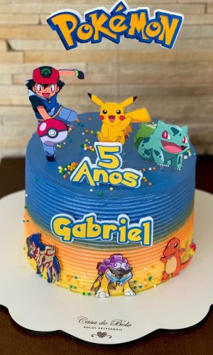 Arquivo de Corte - Topo de Bolo Pokemon Menino