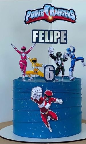 Arquivo de Corte Topo de Bolo Power Rangers 02 -Studio e PDF