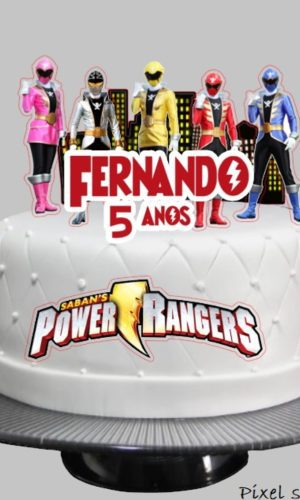 Arquivo de corte - Topo de Bolo Power Rangers