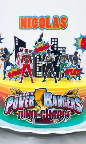 Arquivo Digital Topo de Bolo Power Rangers Dino #1