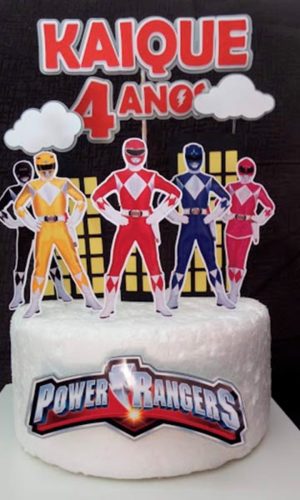Arquivo de Corte Topo de Bolo Power Rangers + BRINDE