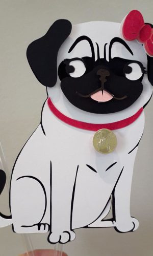 Arquivo de Corte Topo de Bolo Pug Cachorrinho