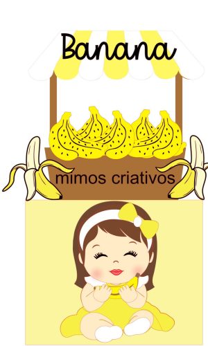 Arquivo De Corte Topo De Bolo Quitanda Banana