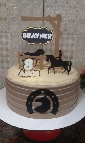 Arquivo De Corte Topo De Bolo Rancho Cowboy