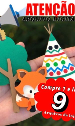 Arquivo de Corte Topo de Bolo - Raposinha 001 (camadas)