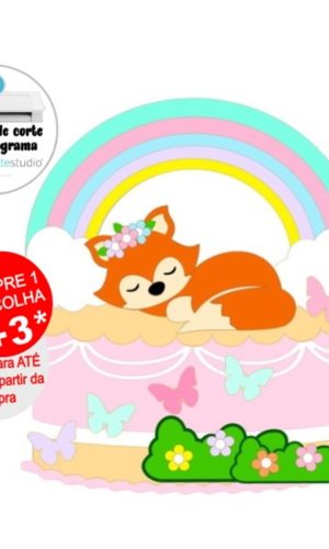 Arquivo de Corte Topo de Bolo Raposinha