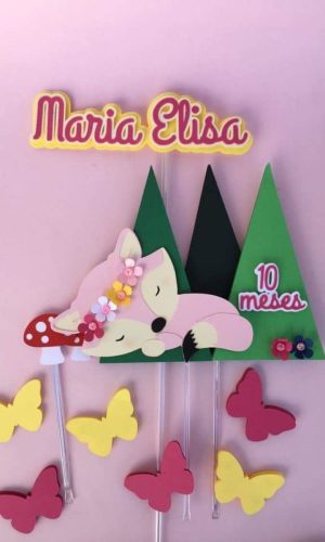 Arquivo de Corte Topo de Bolo Raposinha Bosque #17137