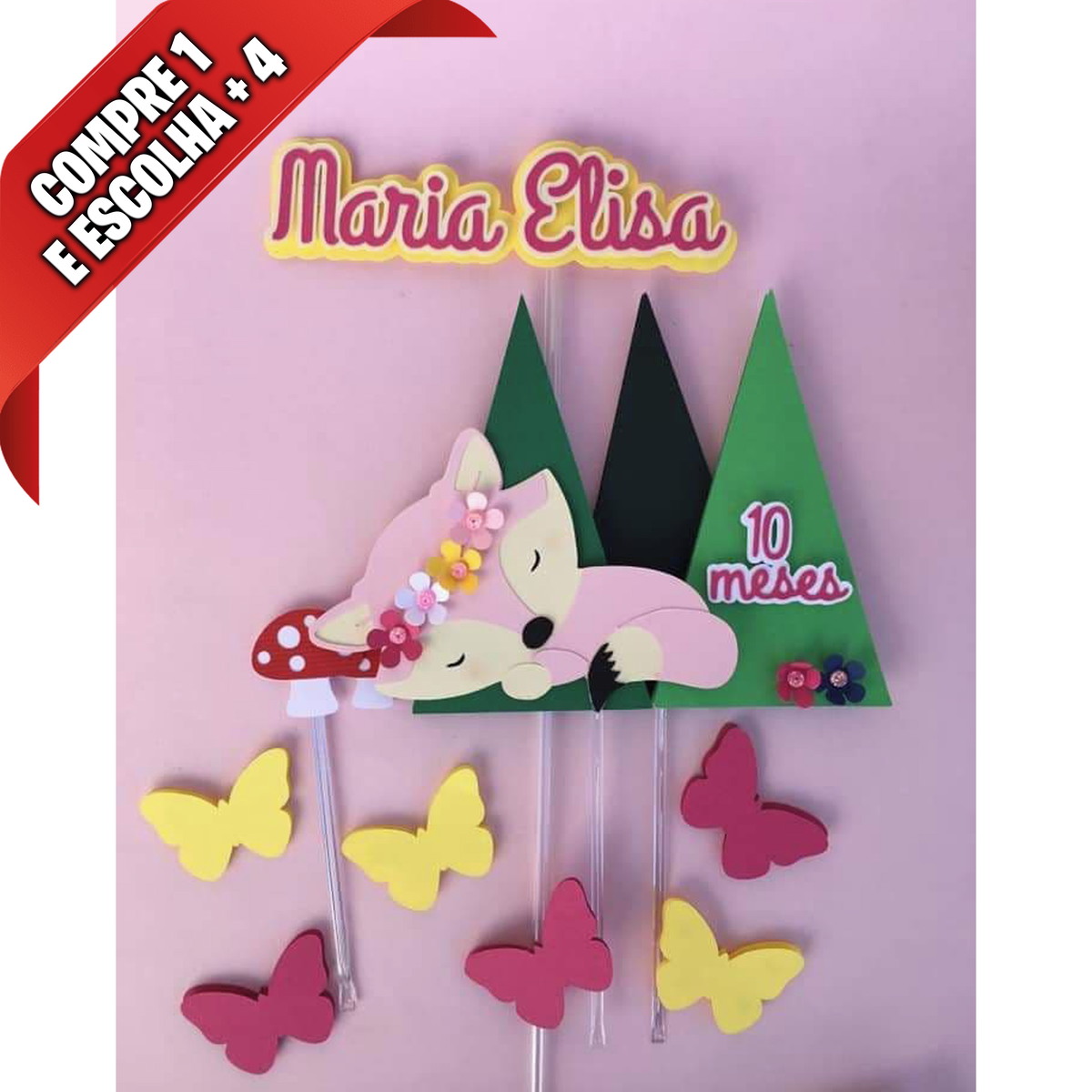 Arquivo de Corte Topo de Bolo Raposinha - Imagem 2