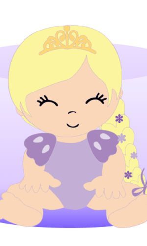 Arquivo de Corte: Topo de Bolo Rapunzel Cute 003