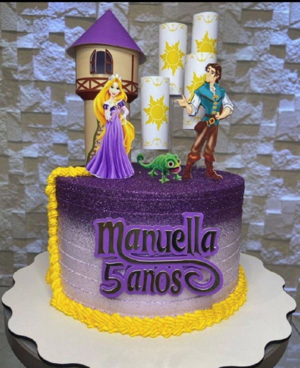 Arquivo De Corte Topo De Bolo Rapunzel Studio