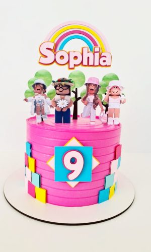 Arquivo De Corte Topo De Bolo Roblox Menina -001