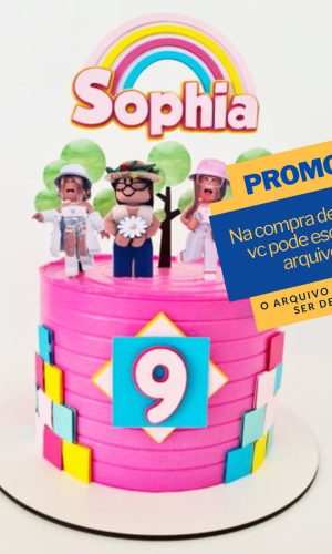 Arquivo de Corte Topo de Bolo Roblox Menina -001c