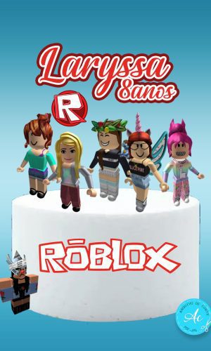 Arquivo de corte topo de bolo Roblox Menina #1 PDF/JPG