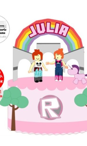 Arquivo de Corte Topo de Bolo Roblox Menina