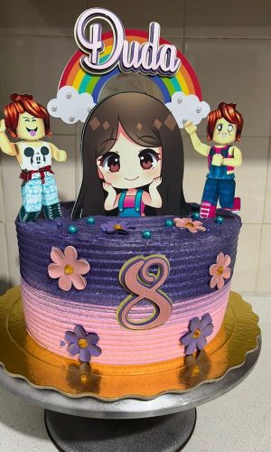Arquivo de Corte Topo de Bolo Roblox Menina