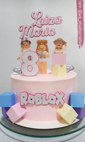 Arquivo de Corte Topo de Bolo Roblox Menina