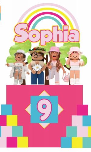 Arquivo de Corte Topo de Bolo Roblox Menina
