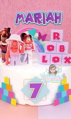 Arquivo de Corte Topo de Bolo Roblox Menina
