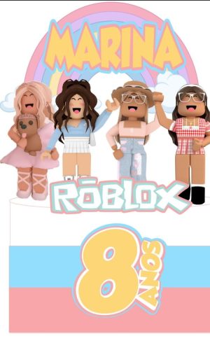 Arquivo de Corte Topo de Bolo Roblox Meninas 01