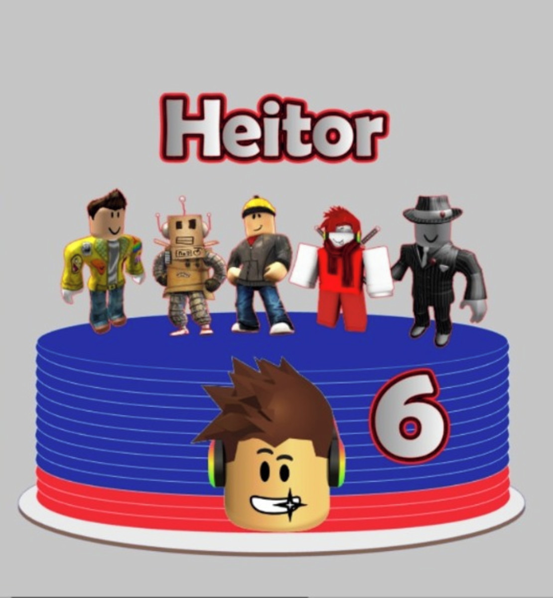 Arquivo de Corte Topo de Bolo Roblox Rosto - Imagem 2