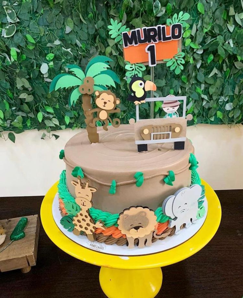 Arquivo de Corte Topo de Bolo - Safari 003 (camadas) - Imagem 2