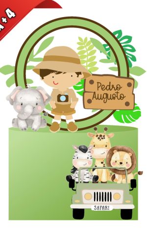 Arquivo de Corte Topo de Bolo Safari Cute