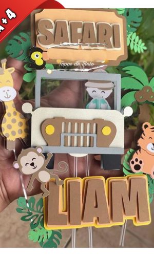 Arquivo de Corte Topo de Bolo Safari Cute
