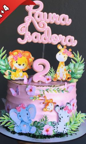Arquivo de Corte Topo de Bolo Safari Cute