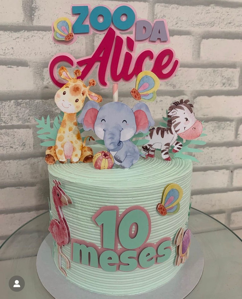Arquivo De Corte Topo De Bolo Safari Menina