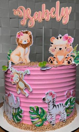 Arquivo de corte topo de bolo SAFARI MENINA