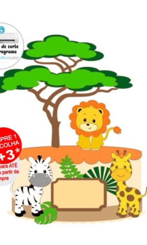 Arquivo de Corte Topo de Bolo Safari Menino